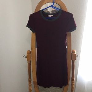 maroon bodycon dress